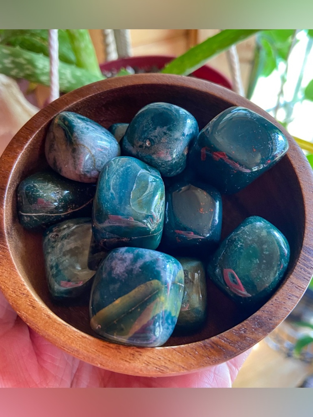 Bloodstone Crystal Polished Tumbled Stone. Stone of Courage Mental Strength NWOT